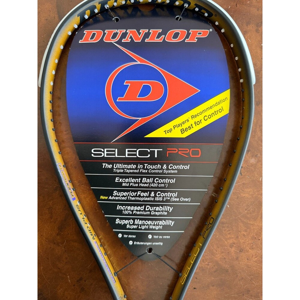 DUNLOP Squash Racket Select Pro FlexTech Racquet WITH COVER Brand New Old Stock